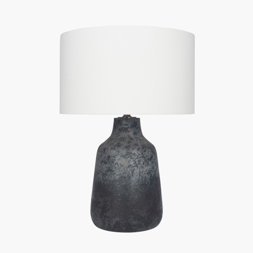 Pacific Lifestyle Vulcan Textured Volcanic Effect Grey Stoneware Table Lamp Base