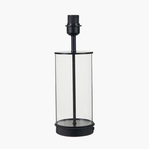 Pacific Lifestyle Westwood Clear Glass And Black Metal Table Lamp Base