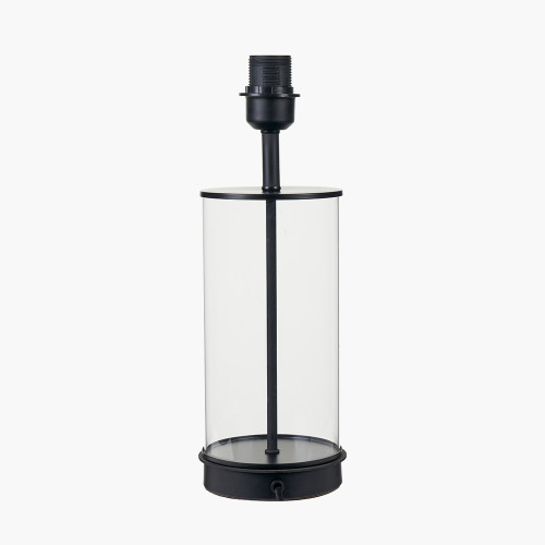 Pacific Lifestyle Westwood Clear Glass And Black Metal Table Lamp Base