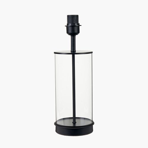 pacific lifestyle Westwood Clear Glass and Black Metal Table Lamp Base