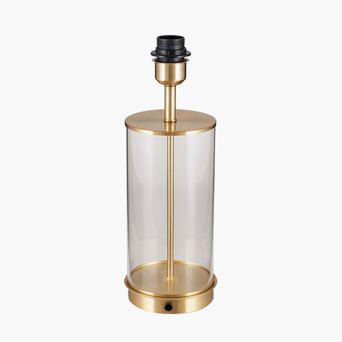 Pacific Lifestyle Westwood Clear Glass And Champagne Metal Table Lamp Base