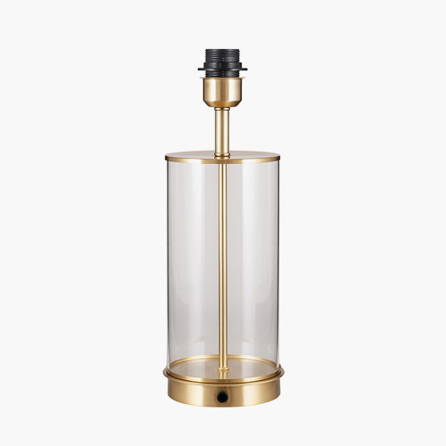 Pacific Lifestyle Westwood Clear Glass And Champagne Metal Table Lamp Base