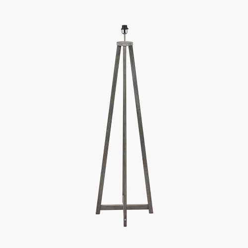 pacific lifestyle Whitby Grey Wash Wood Tapered 4 Post Floor Lamp Base