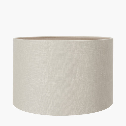 Pacific Lifestyle Whitby Grey Wash Wood Tapered 4 Post Floor Lamp Base With Lino 45cm Grey Self Lined Linen Cylinder Lampshade