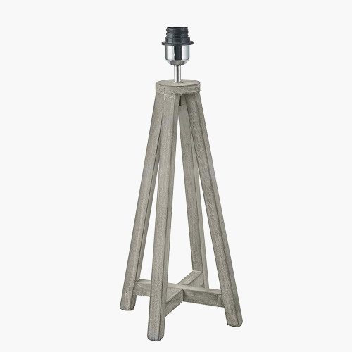 Pacific Lifestyle Whitby Grey Wash Wood Tapered 4 Post Table Lamp Base