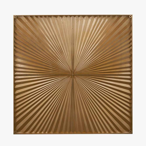 Pacific Lifestyle White And Gold Metal Sunburst Wall Art