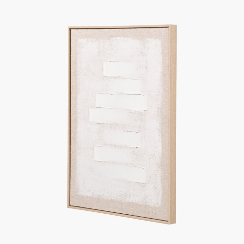 Pacific Lifestyle White And Natural Textured Canvas With Natural Frame