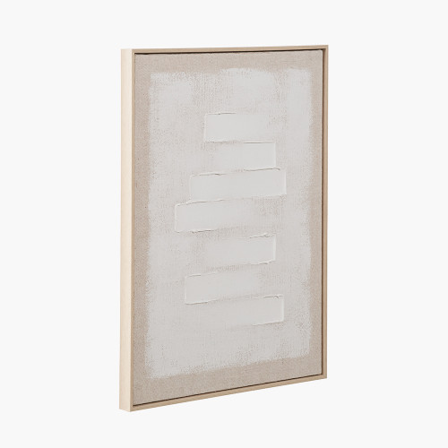 Pacific Lifestyle White And Natural Textured Canvas With Natural Frame