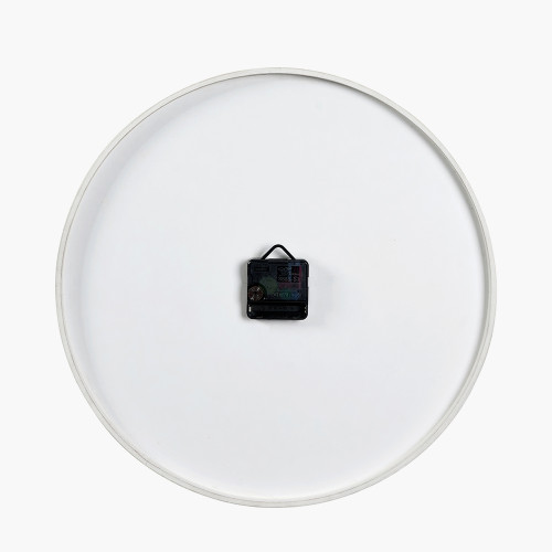 Pacific Lifestyle White Marble Effect Wood Veneer Round Wall Clock