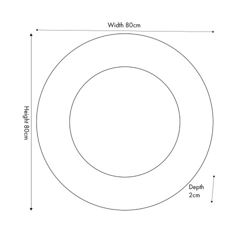 Pacific Lifestyle White Marble Effect Wood Veneer Round Wall Mirror