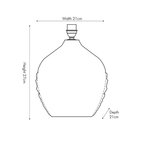 Pacific Lifestyle Willow White Leaf Detail Small Stoneware Table Lamp Base