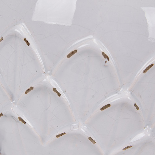 Pacific Lifestyle Willow White Leaf Detail Small Stoneware Table Lamp Base