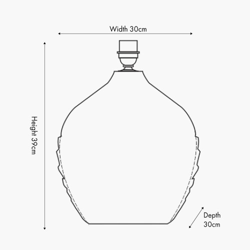 Pacific Lifestyle Willow White Leaf Detail Stoneware Table Lamp Base