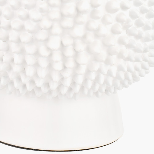 Pacific Lifestyle Wrenley Cream Ceramic Sea Urchin Table Lamp Base With Henry 35cm Taupe Handloom Cylinder Lampshade
