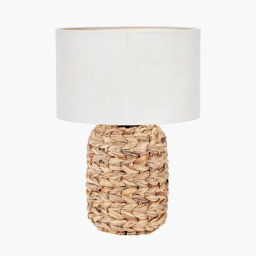 Pacific Lifestyle Zadi Natural Plaited Tall Water Hyacinth Table Lamp