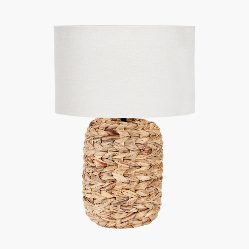 Pacific Lifestyle Zadi Natural Plaited Tall Water Hyacinth Table Lamp