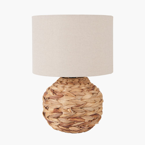 Pacific Lifestyle Zadi Natural Plaited Water Hyacinth Table Lamp