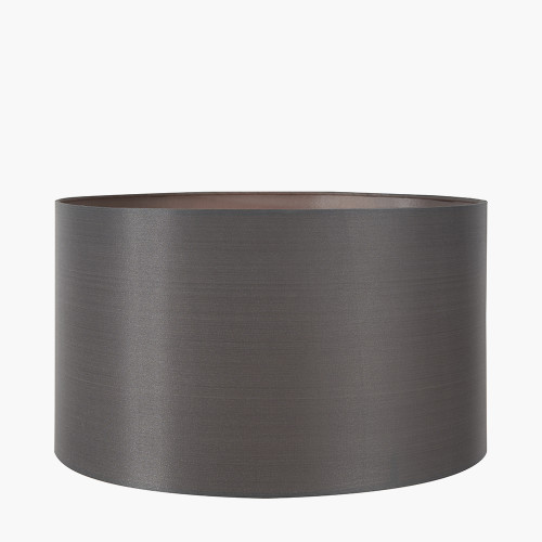 Pacific Lifestyle Zara 35cm Steel Grey Silk Lined Cylinder Lampshade