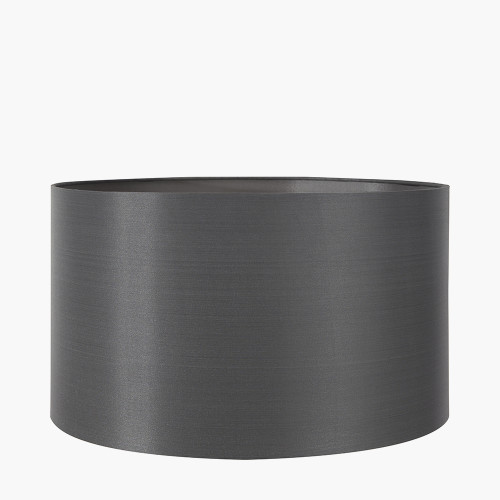 pacific lifestyle Zara 35cm Steel Grey Silk Lined Cylinder Lampshade