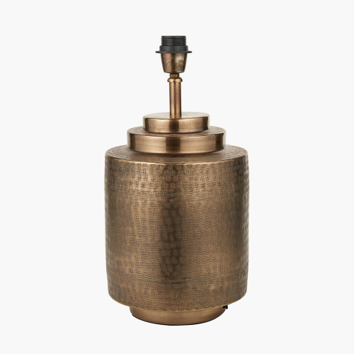 Pacific Lifestyle Zuri Antique Brass Metal Pot Table Lamp Base