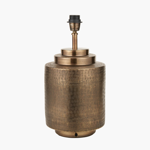 Pacific Lifestyle Zuri Antique Brass Metal Pot Table Lamp Base