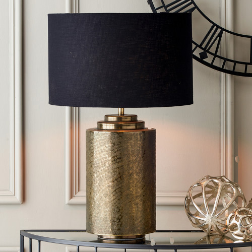 Pacific Lifestyle Zuri Large Antique Brass Metal Pot Table Lamp Base