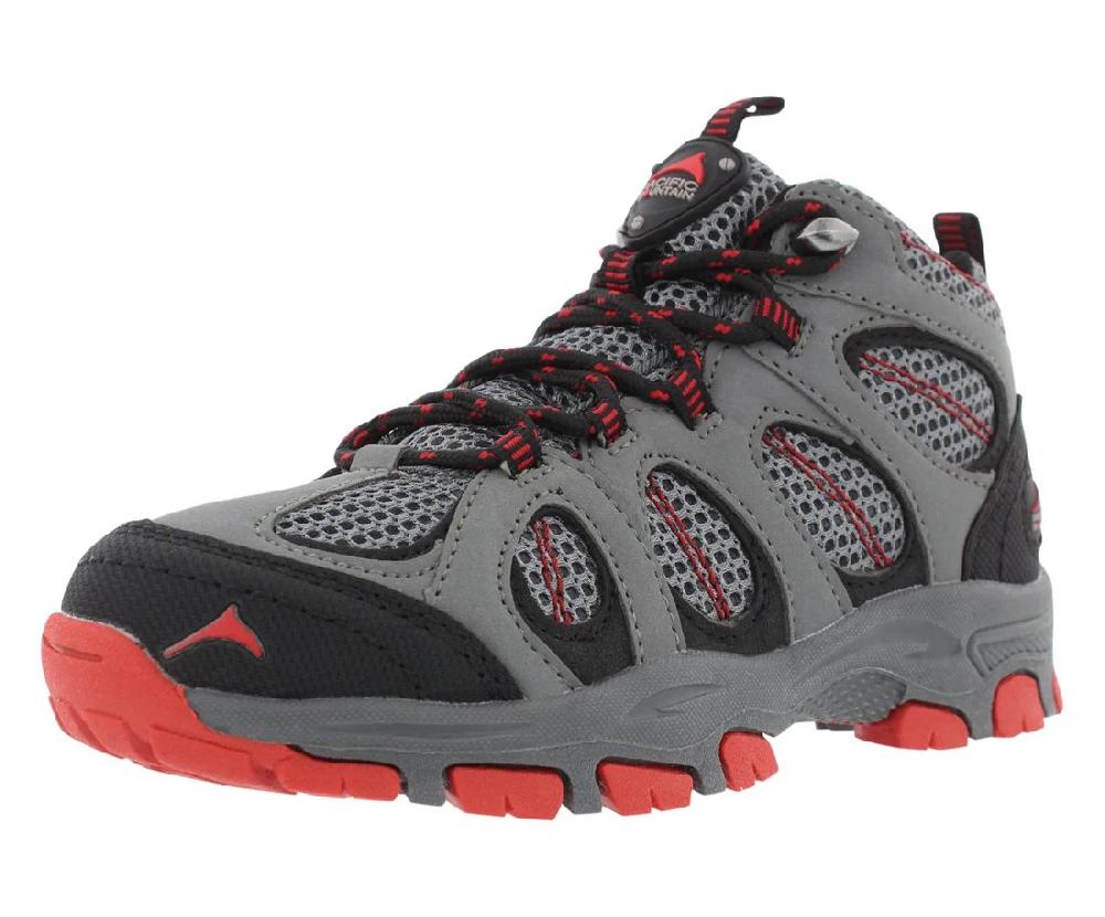 pacific mountain Kid's Cedar Mid (Charcoal/Red)