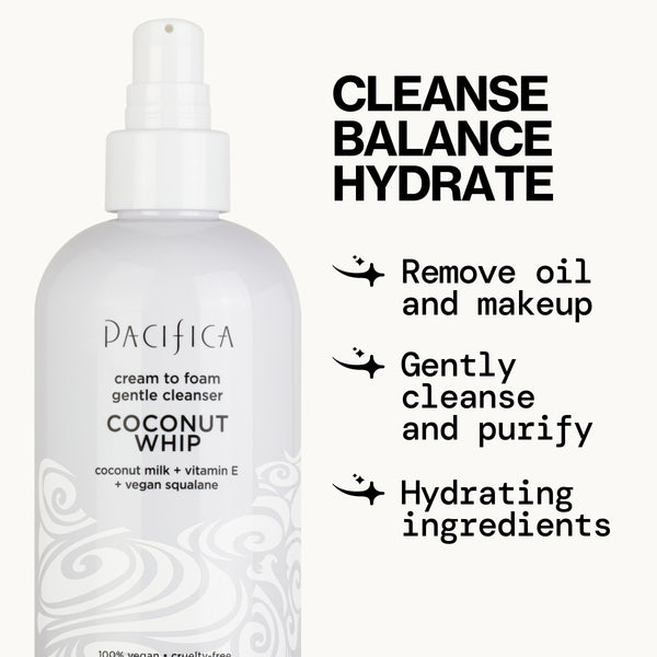 Pacifica Coconut Whip Cream To Foam Gentle Cleanser