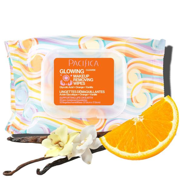 Pacifica Glowing Glycolic Acid Orange & Vanilla Makeup Removing Wipes