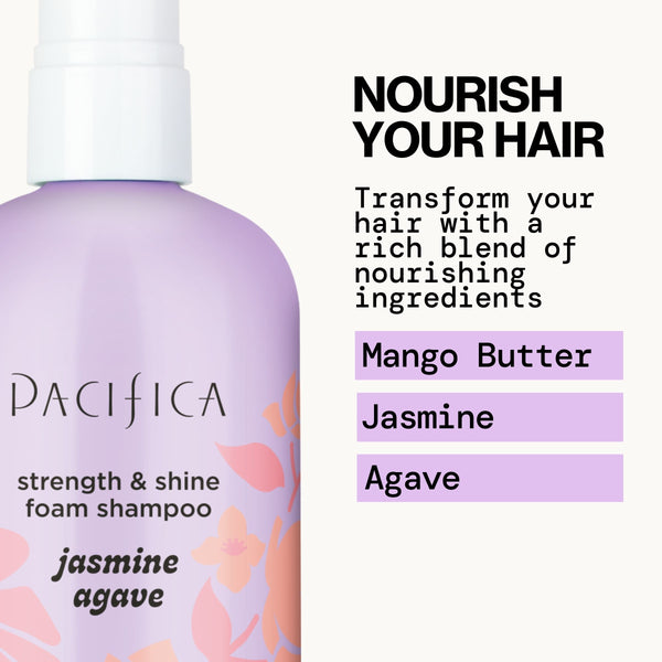 Pacifica Jasmine Agave Strength + Shine Foaming Shampoo