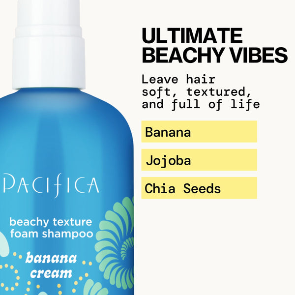 Pacifica Banana Cream Beachy Texture Foam Shampoo