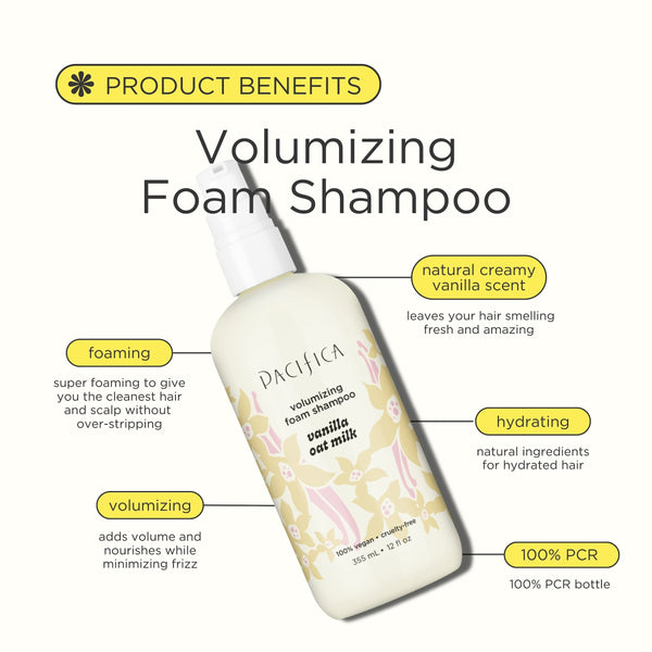 Pacifica Vanilla Oat Milk Volumizing Foam Shampoo