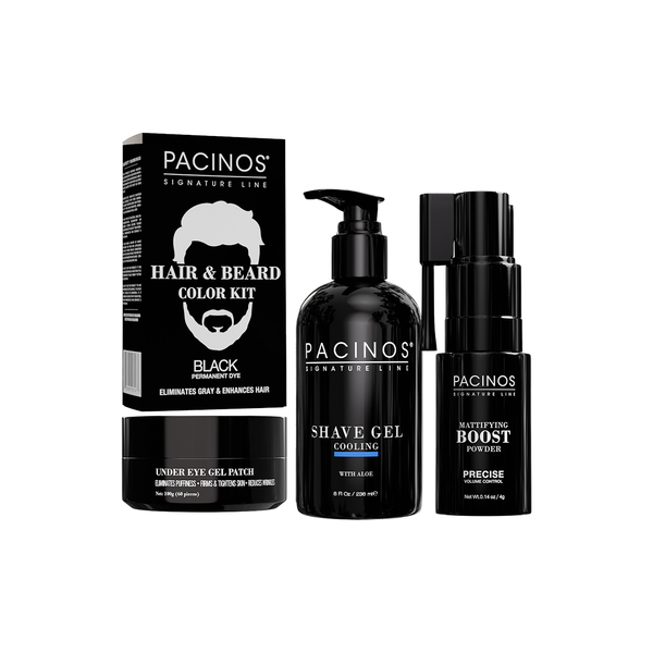 pacinos Boost Powder Under Eye Patches Hair Color Kit & Shave Gel