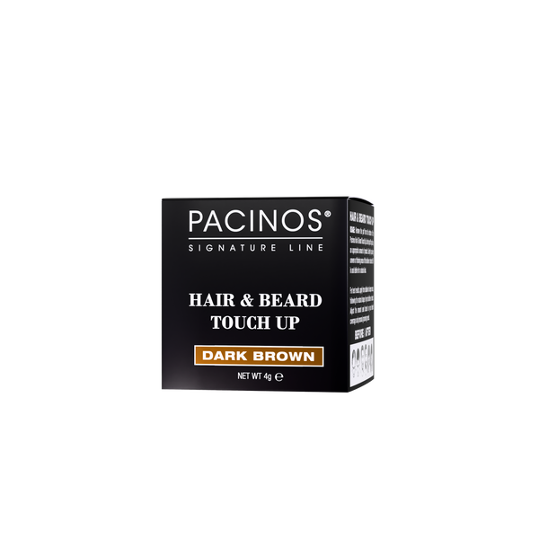 Pacinos Hair & Beard Touch Up Powder – Instantly Covers Gray Hair Bald Spots & Patchy Beards – Water-Resistant Natural Finish – Black – 4g Color Kit Haircare