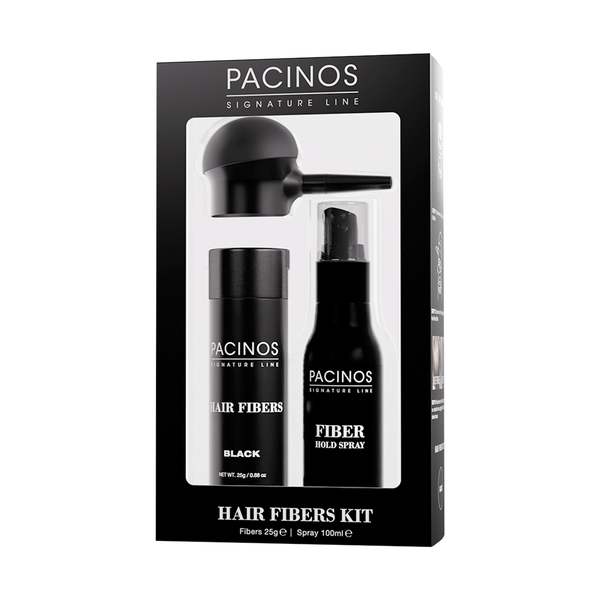 pacinos Hair Fiber Kit with Fiber Hold Spray - Instantly Cover Thinning Hair & Bald Spots with Natural Finish - Haircare