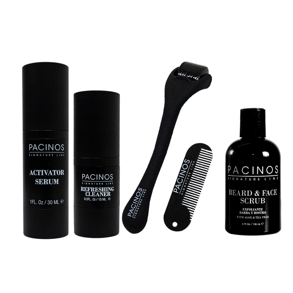 Pacinos Beard Growth Kit + Free Beard & Face Scrub