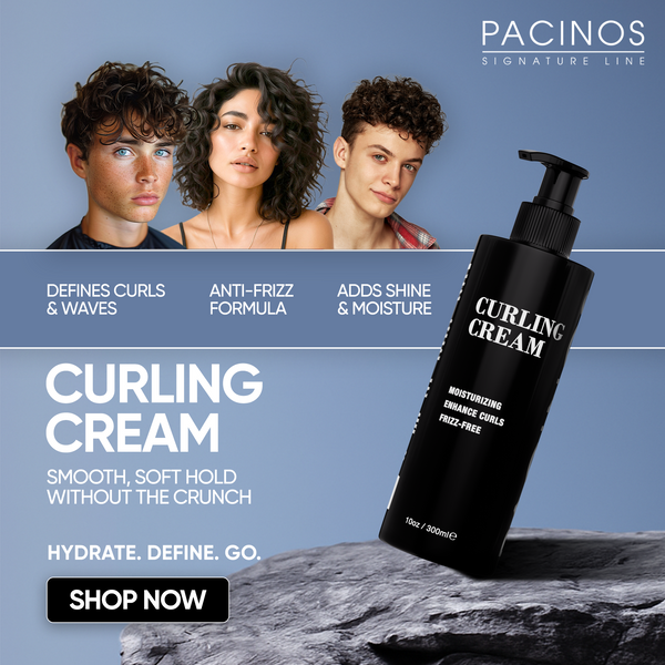 Pacinos Shiny And Bouncy Curls - Pacinos Curling Cream: Lightweight Hold Frizz Control And Enhanced Definition For Radiant Curls