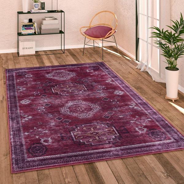 paco home BORDEAUX 245 RED Rugs