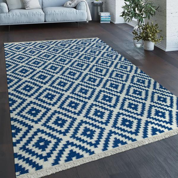 paco home KENITRA 500 BLUE-WHITE Rugs