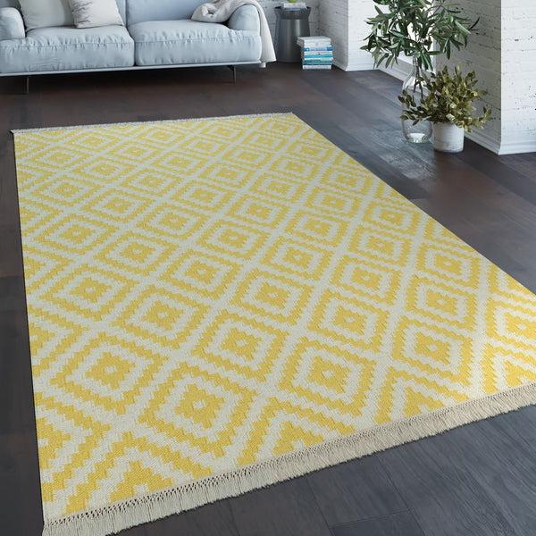 paco home KENITRA 500 YELLOW-WHITE Rugs