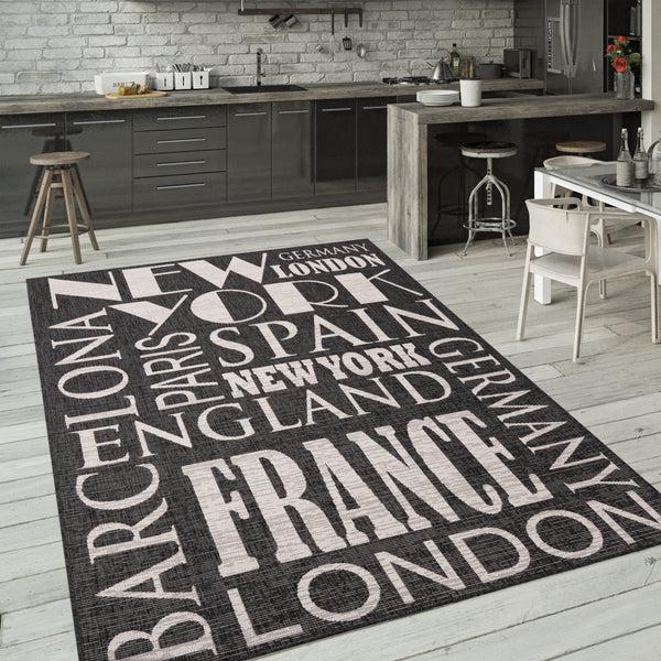 paco home KITCHEN 381 ANTHRACITE Rugs