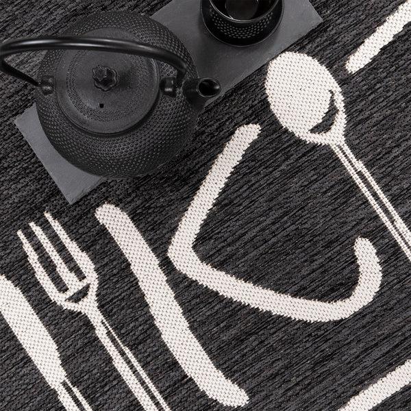 Paco Home KITCHEN 385 ANTHRACITE Rugs