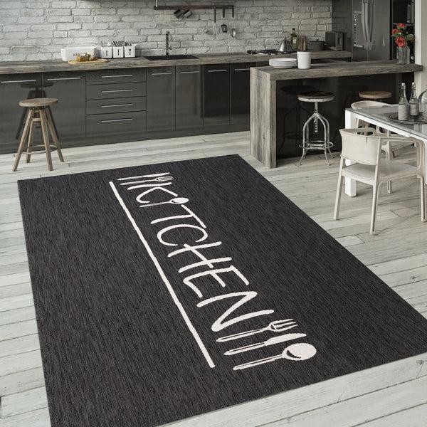 paco home KITCHEN 385 ANTHRACITE Rugs