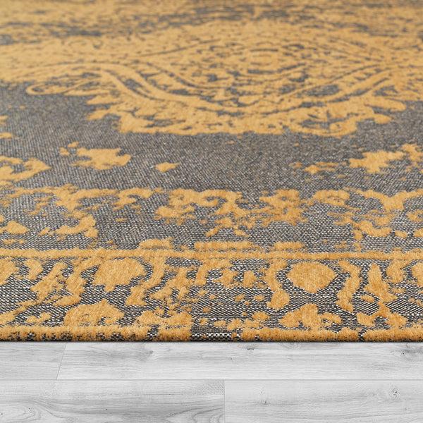Paco Home MARIBA 200 ANTHRACITE-YELLOW Rugs