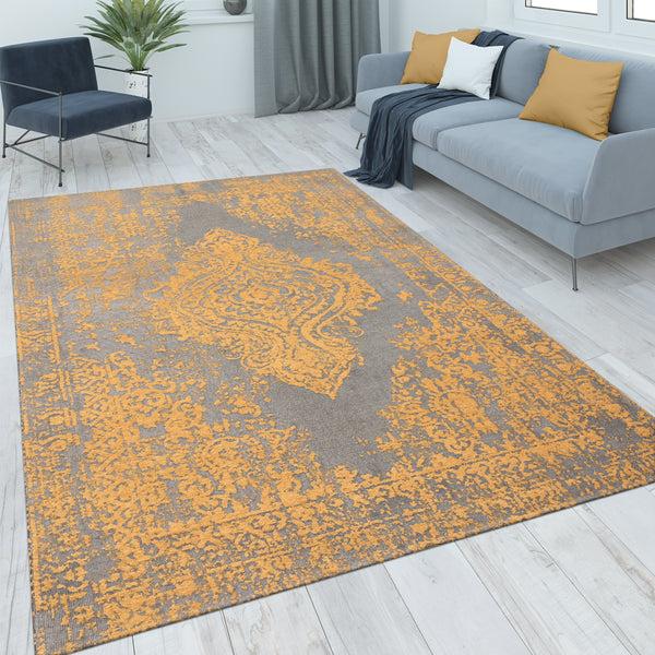 paco home MARIBA 200 ANTHRACITE-YELLOW Rugs