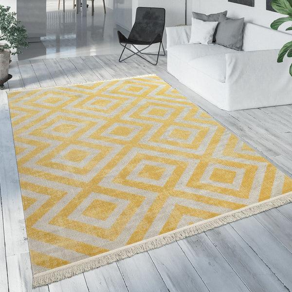 paco home POCO 821 YELLOW-WHITE Rugs