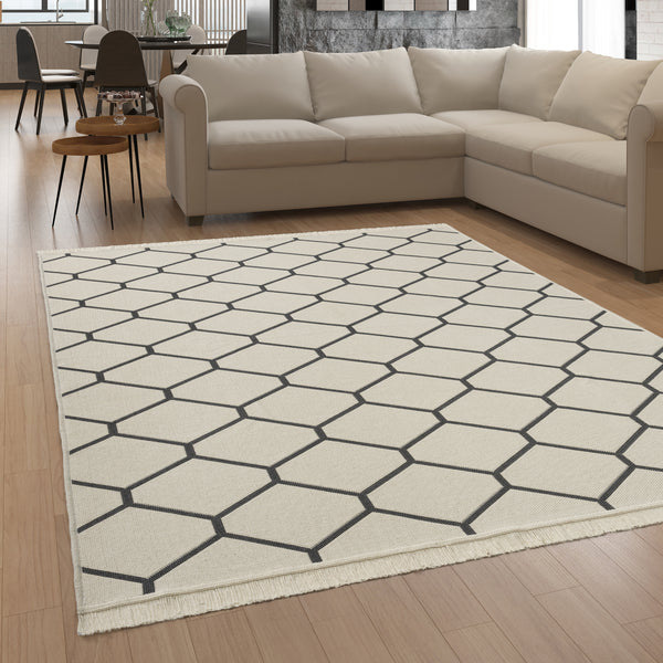 Paco Home SKANDI KILIM 145 ANTHRACITE Rugs