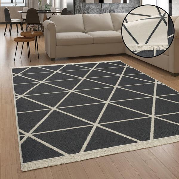 paco home SKANDI KILIM 146 ANTHRACITE Rugs