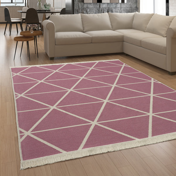 Paco Home SKANDI KILIM 146 PINK Rugs