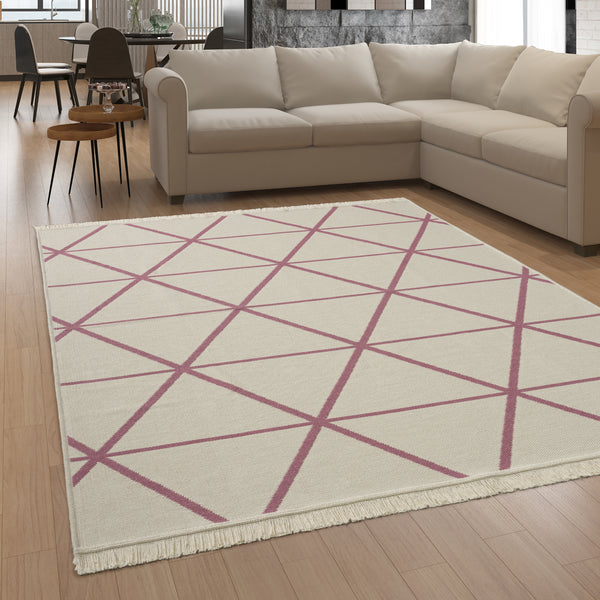 Paco Home SKANDI KILIM 146 PINK Rugs